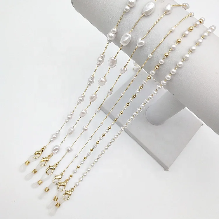 

New Product Ideas 2021 Claw 6 Pearl Glasses Chain Glasses Strap