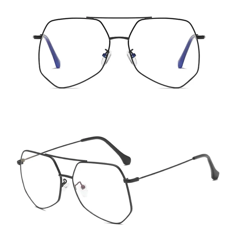 

Classic Hexagon Square Clear Sunglasses Men Women Vintage Metal Frame Mirror Hexagon Sunglasses