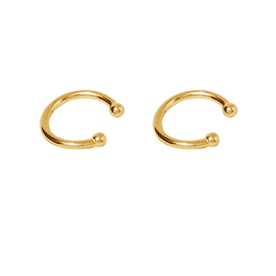 

fine earrings jewellery for women 925 sterling silver jewelry 14k gold plated simple ear cuff