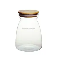 

Food Grade Kitchen Storage Glass BottleJar with Bamboo Lid