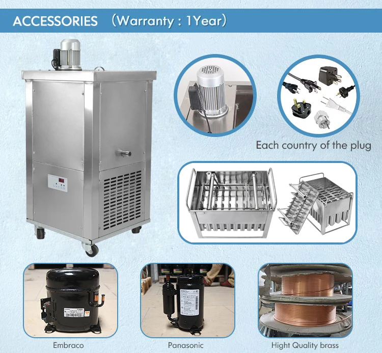 Kolice Bpz04 Stainless Steel Ice Lolly Ice Cream Bar Making Machine