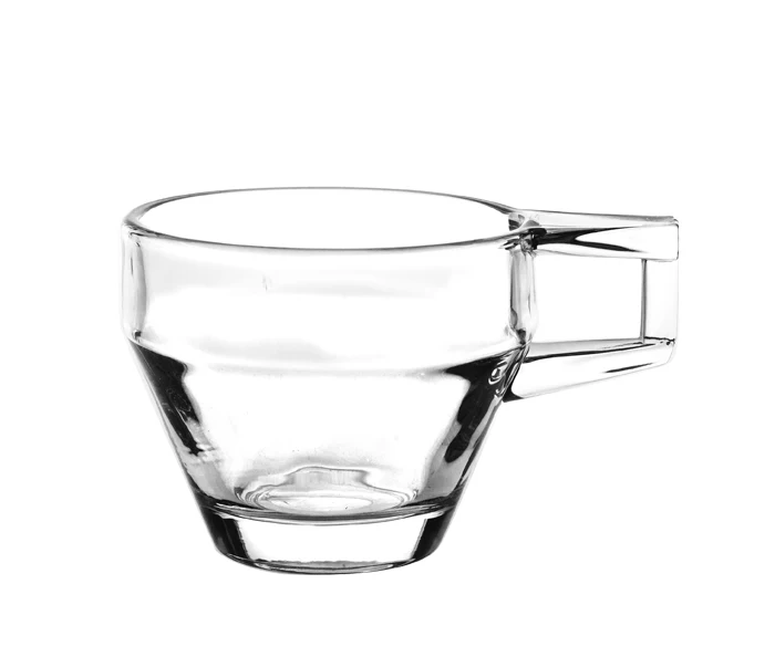 

Factory supplier clear reusable glass coffee cups coffee mugs with special handle