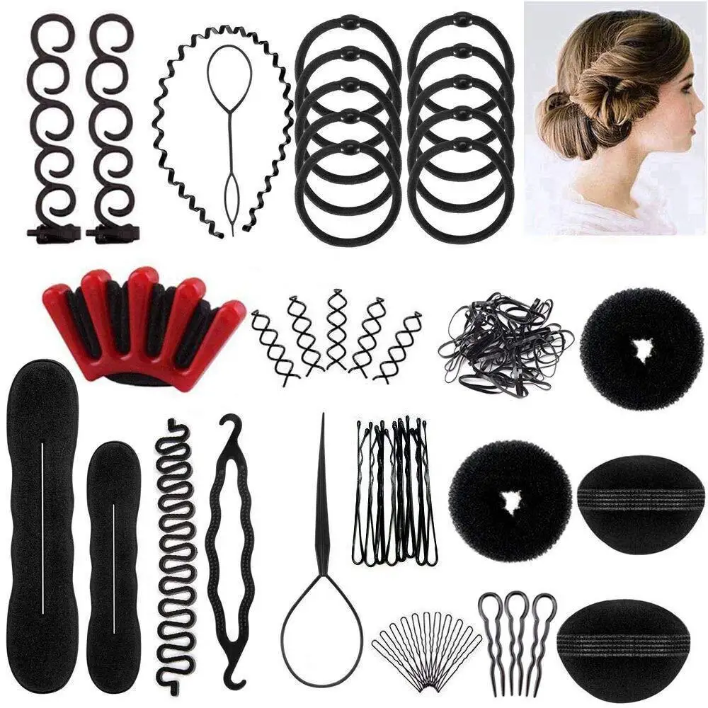 

Hair Design Styling Tools Accessories Hairdresser Kit Set Fast Spiral Hair Braid Braiding Tool Hair Styling Set