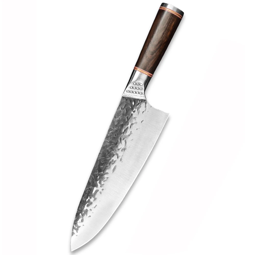 

Hammer Craft Amazon Hot Selling 5cr15 High Carbon Clad Steel 8 Inch Luxury Kitchen Knife Manufactures Hand Forged Chef Knife