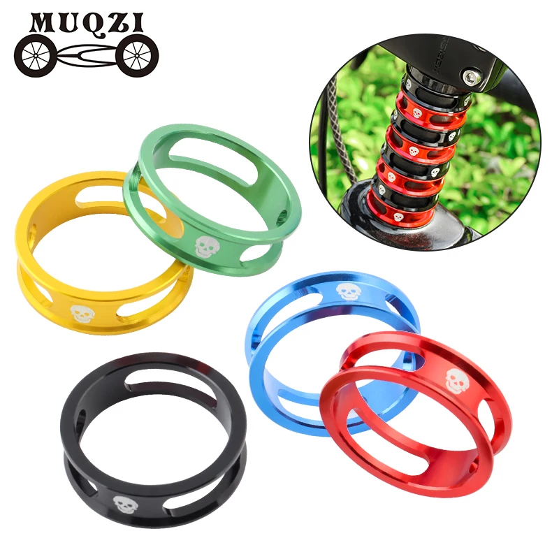 

MUQZI Bike 28.6mm Mountain Bicycles Headset Spacer Front Fork Headset 10mm Gaskets Aluminum Alloy Spacers Ring Front Fork Washer