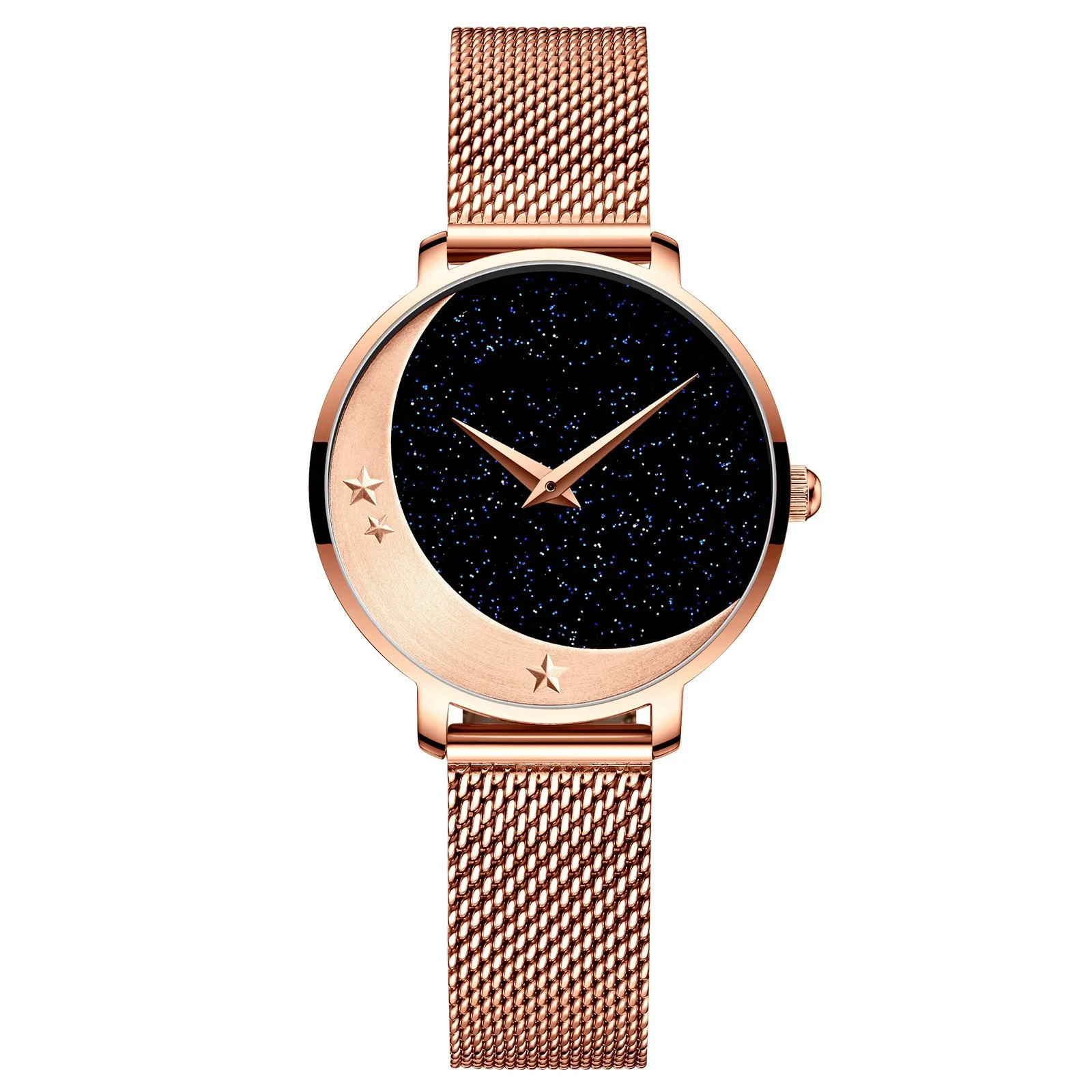

Your Own Brand Women Watches Build Brands Quartz Watch Moon Dial Starry Sky Watches, 3 colors