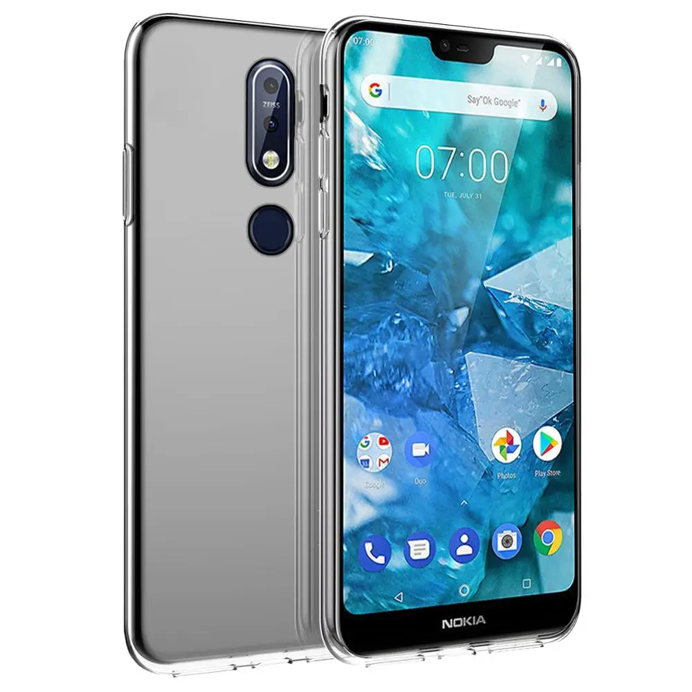 

For Nokia 7.1 Case Transparent Silicone Shockproof Soft TPU Cover For Nokia 7.1 Plus 8.1 7.2 6.1 Plus X7 X6 9 Case Clear Slim