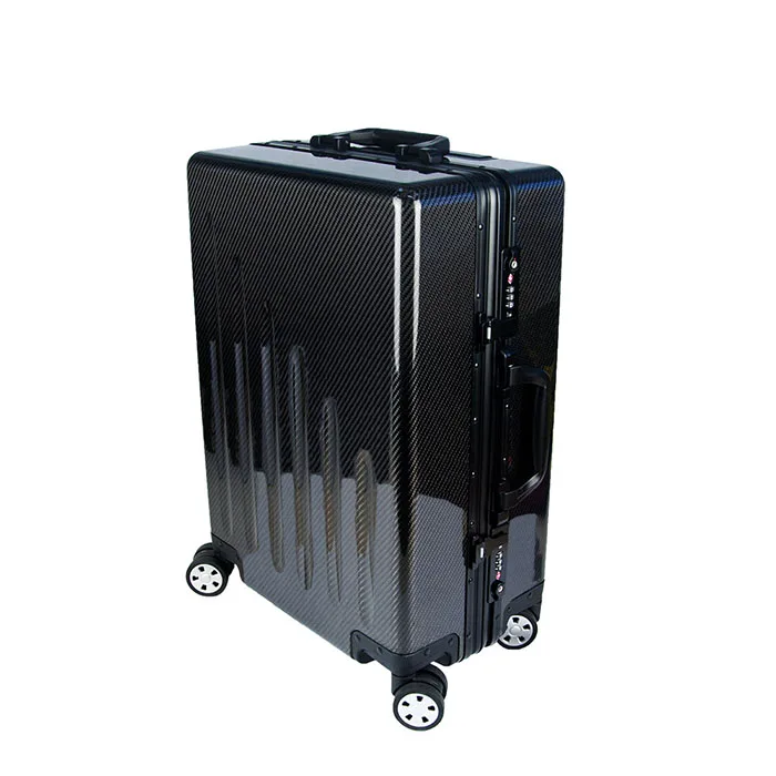 

Carbon fiber luxury ultra slim carbon fiber luggage sets carbon fiber suitcase, Black, red