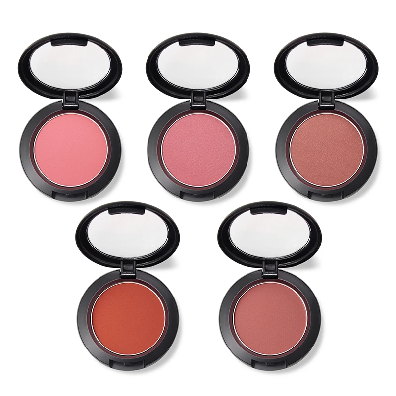 

In Stock Sample Supply Custom Cosmetics Make Up Blush Private Label Single Palette Blusher, 5 colors