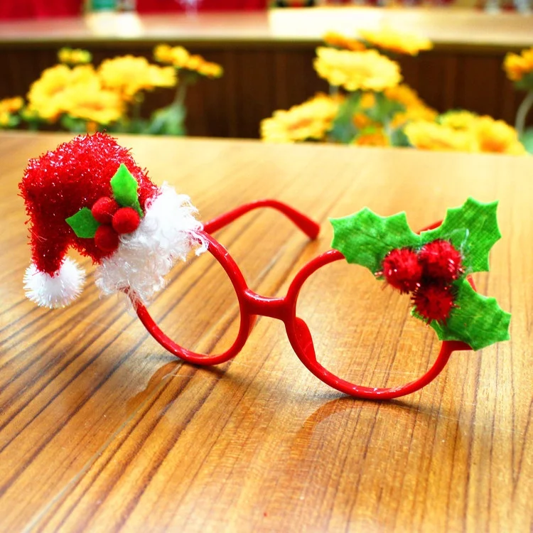 

2021 festival christmas santa claus snowman antler glasses party christmas glasses frame