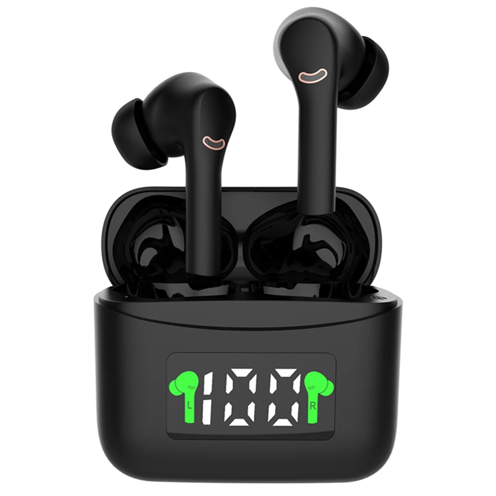 

Cross-border explosion of active noise reduction headset new private model 5.2 sports in-ear tws anc headset, White black
