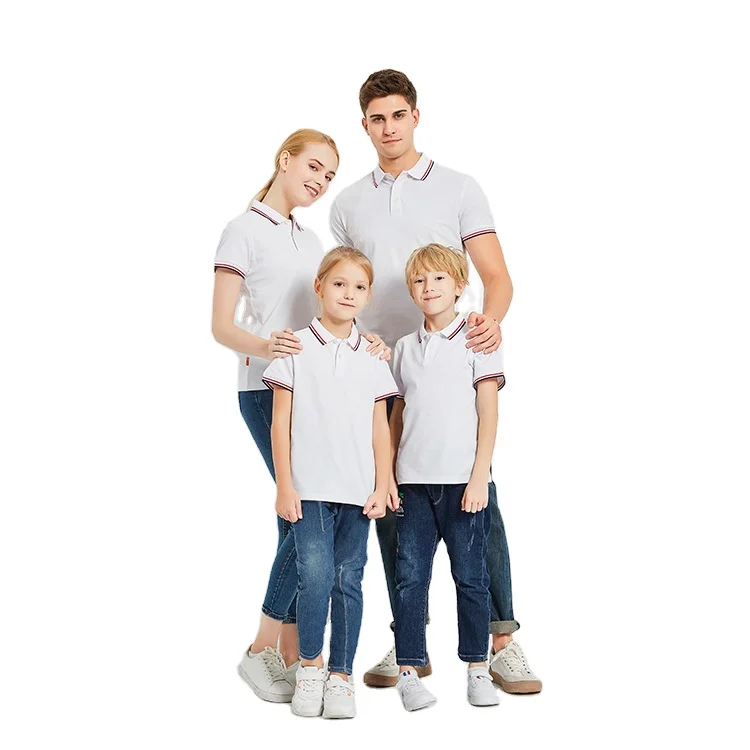 

men slim fit polo shirts customized logo kids polo shirts for family party