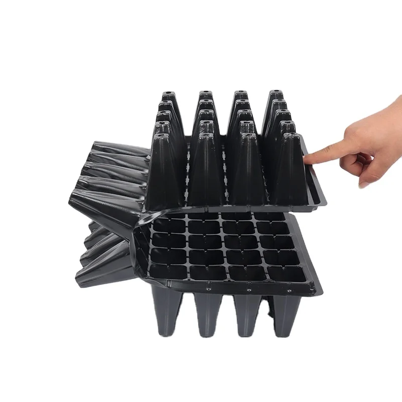 

A3777 Deepen 21 32 50 72 Cells Plant Germination Nursery Tray Garden Vegetables Flower Deep Hole Growing Seedling Trays, Black