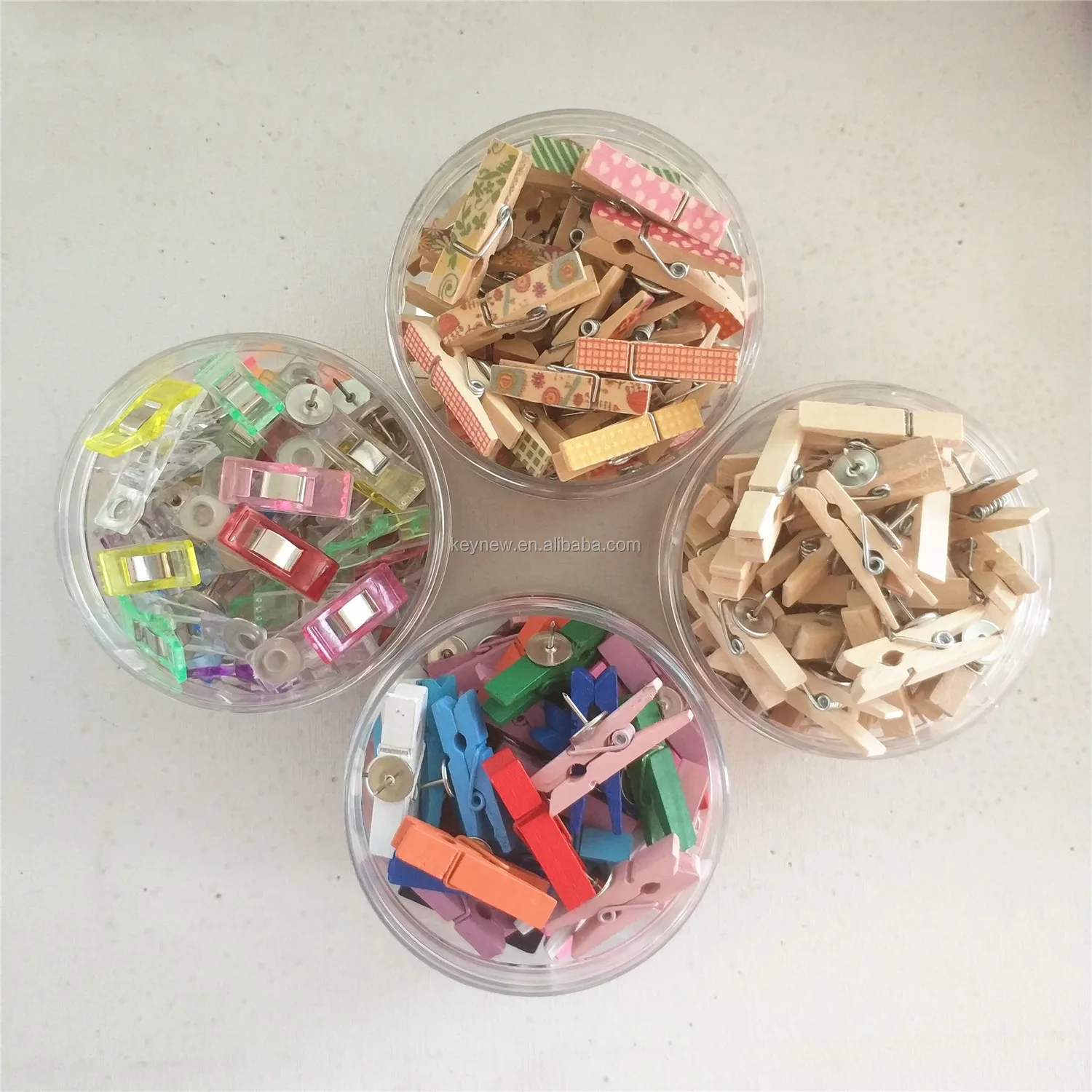Offices and Homes Eeoyu 50 Pieces Wooden Push Pins Clips Wooden Photo Pins Pushpins with Wooden Clips for Cork Boards Artworks Notes Photos Craft Projects 