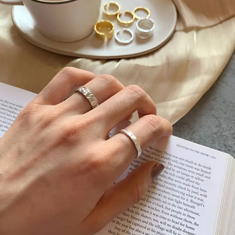 

Personalized Simple Wholesale Durable Gold Silver Plated Adjustable Gemstone Rings, As pic