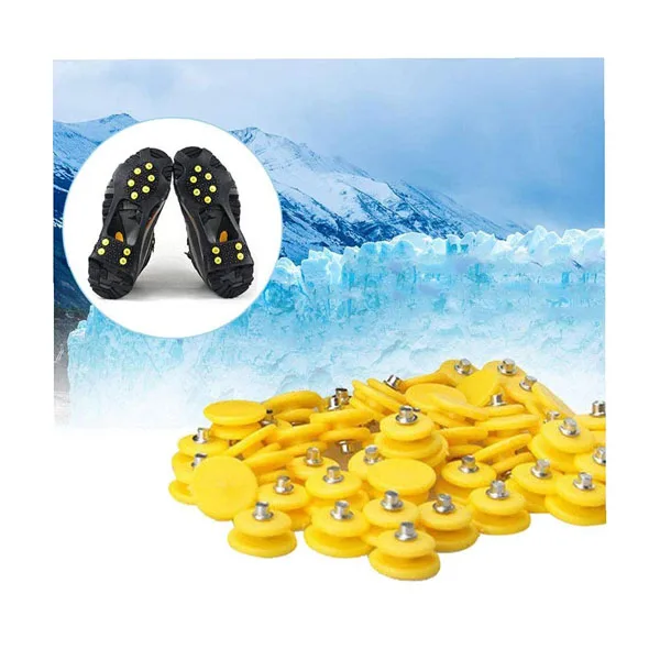 

Crampon Spikes Snow Grips Stud Ice Cleats Tracing Replacement Accessories for Winter Outdoor Hiking 10pcs Heavy Duty Ice Claws, Yellow