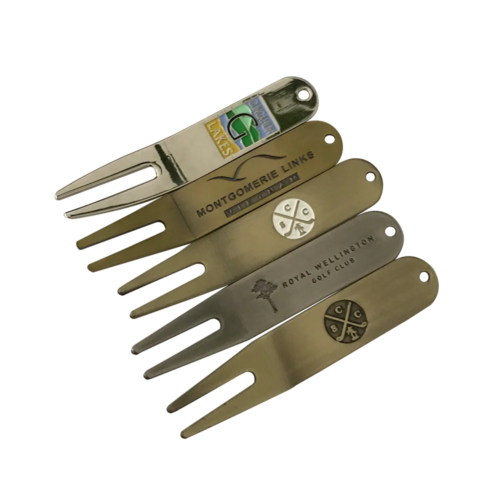Custom Shape Bulk Cheap Metal Golf Divot Repair Tool With Ball Marker