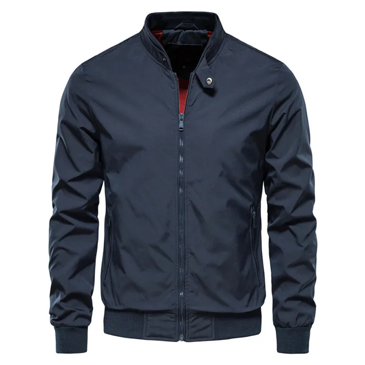 

Men's Jacket New Solid Color Spring And Autumn Handsome Casual Jacket