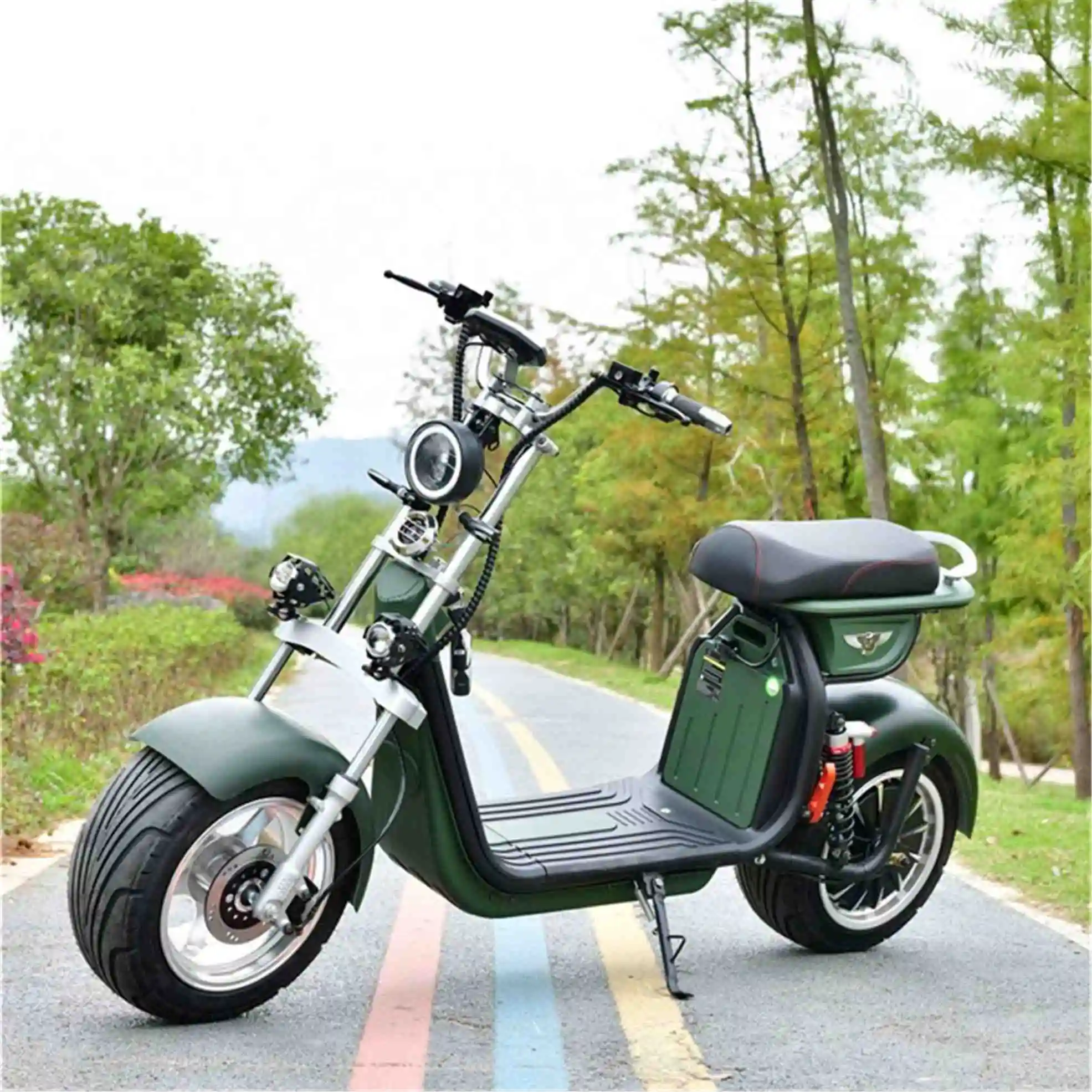 

EU Warehouse Citycoco Scooter Electrico 60V 1500W Fat Tyre Adult 2000W Citycoco Off Road Electric Scooter, Black