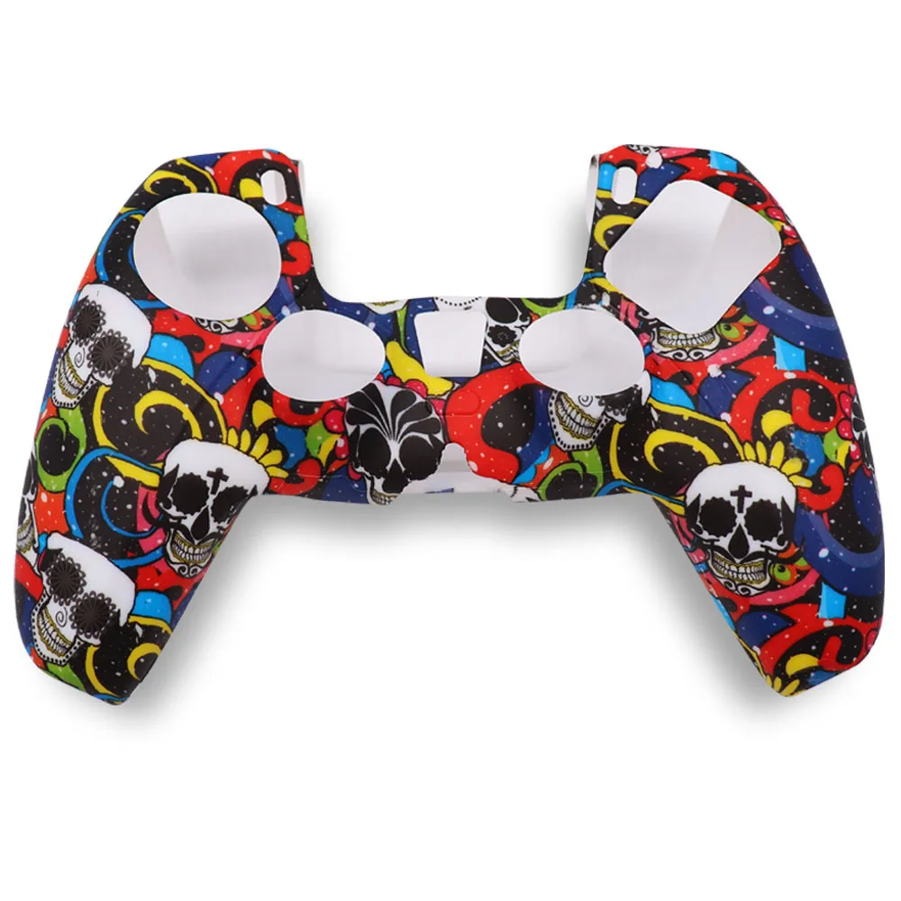 

for PS5 Controller Grip Cover,HOCAYU Camouflage Anti Slip Durable Silicone Protective Skin Cover Case for Sony PS5 Controller, As picture