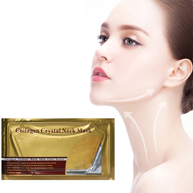 

AH Hot Selling Repairing Neck Moisturing Golden Collagen Crystal Neck Mask