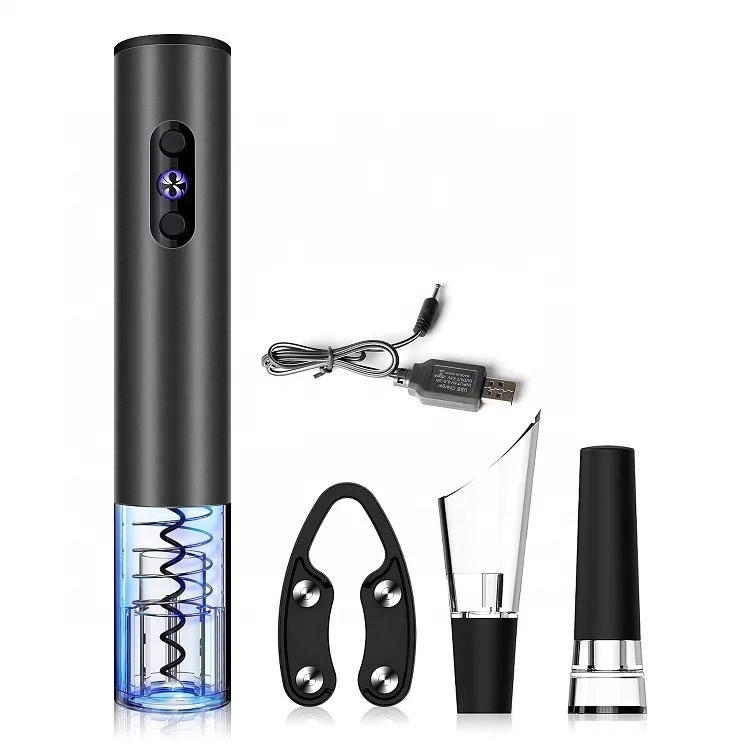 

New Arrivals 2021 Amazon Electric Wine Opener Set for Bartender Kit Bottle Rechargeable