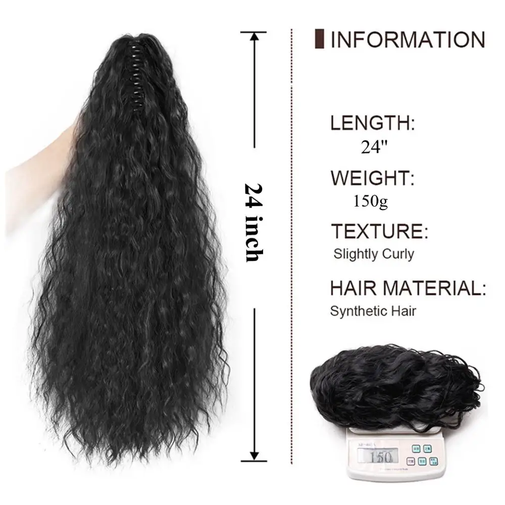 
Claw PonyTail Afro kinky Straight Yaki Fluffy Hair Extension Super Wave Spot Sale Mengyun Hair 