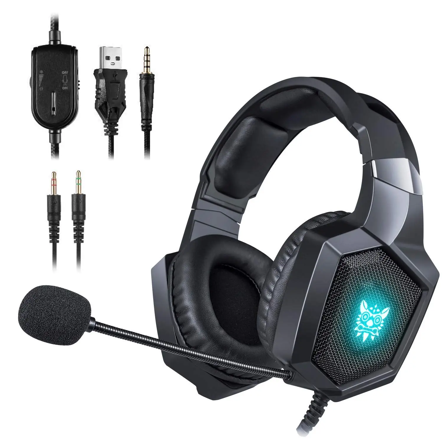 

VR Gaming headset RGB light LED light light weight earphone headphone for ps5