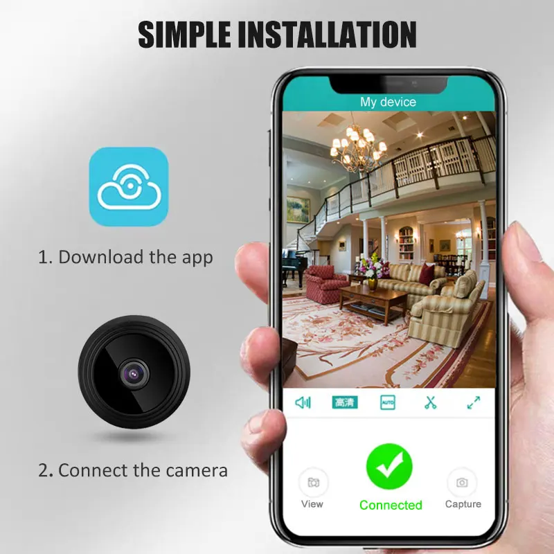 A9 Mini Wireless Camera 2.4ghz Wifi 1080p Home Securitycamera Night