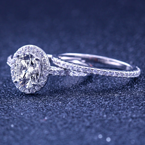 

Dylam Wedding Ring Silver For Men And Women Rings Jewelry 925 Sterling Set Couple Band Bridal Two Stylish Symbol Lucky