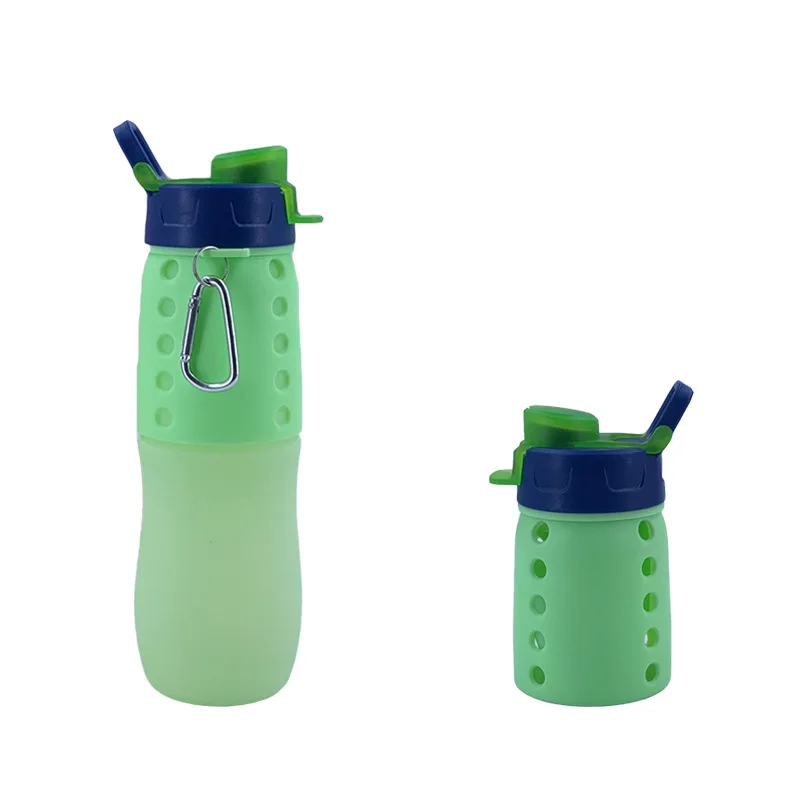 

New foldable silicone water bottle travel outdoor drinking bottle