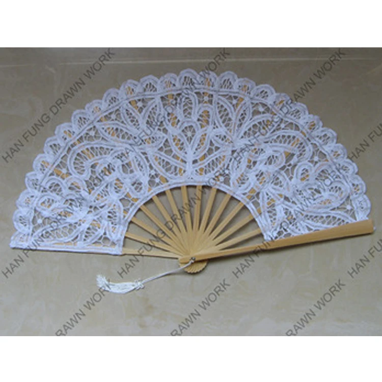 
Decoration Personalized Folding Fan See Through Lace Wooden Hand Fans Wedding Lace Folding Fan For Wedding 