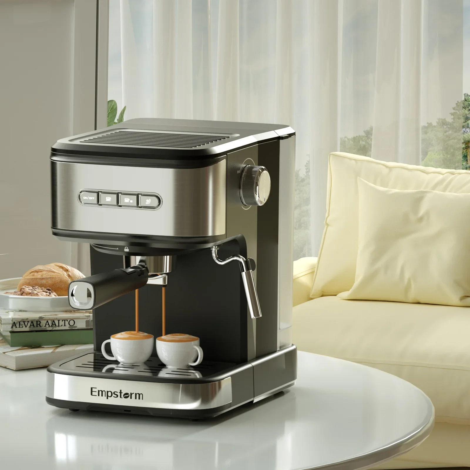 Wholesale 220V/120V Electric Semi-automatic Commercial Customized Coffee Makers Brew System Aluminum Housing for Household Hotel