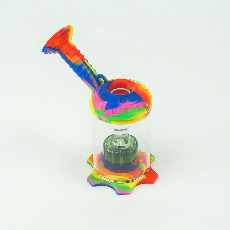 

Smoking Accessories Oil Burner Glass Pipe Dab Rig Silicone Water Pipes, Assorted color or custom color