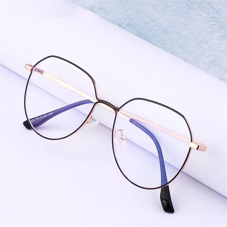 

2021 Blue Light Blocking Computer Glasses Metal Eyewear Computer anti blue Big frame vintage Glasses