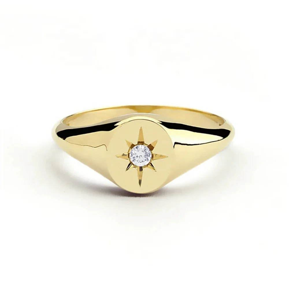 

Finger Ring Design Jewelry Women Signet Ring North Star Ring