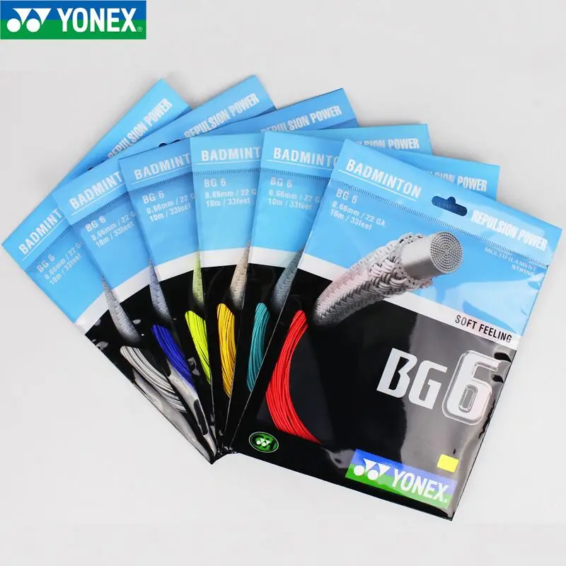 

Yonex badminton racquet string BG6 10M, White