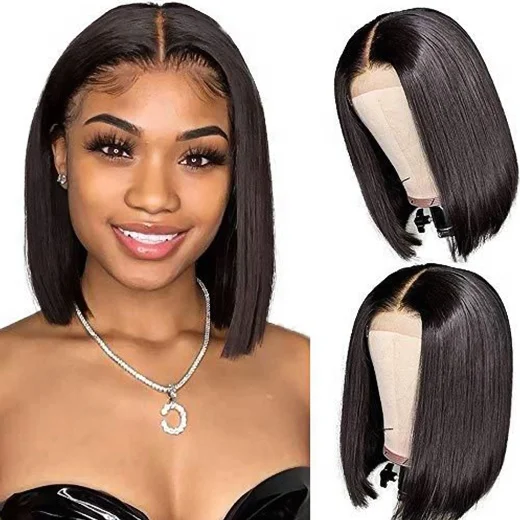 

Wholesale Straight Bob Wig Brazilian Remy Hair Lace Front Human Hair Wigs 13x4 150% Density Short Bob Wigs
