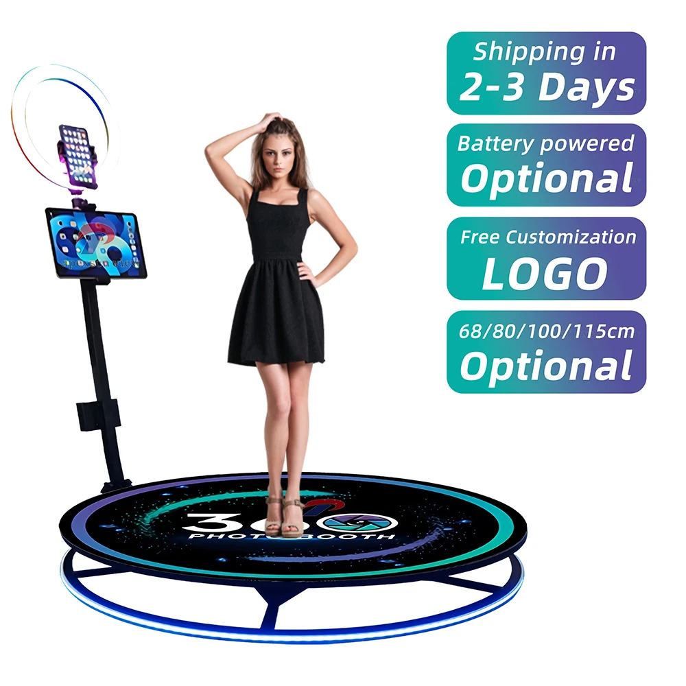 

115 cm Party Slow Rotating Spinning Camera 360 degree spinning video booth