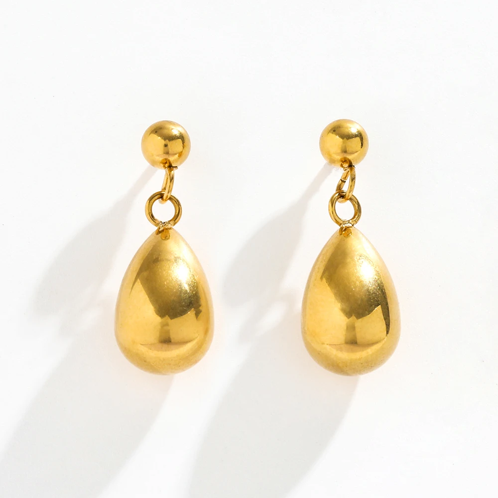

JOOLIM High End 18K Gold Plated Cute Waterdrop Dangle Earring Stainless Steel Earring