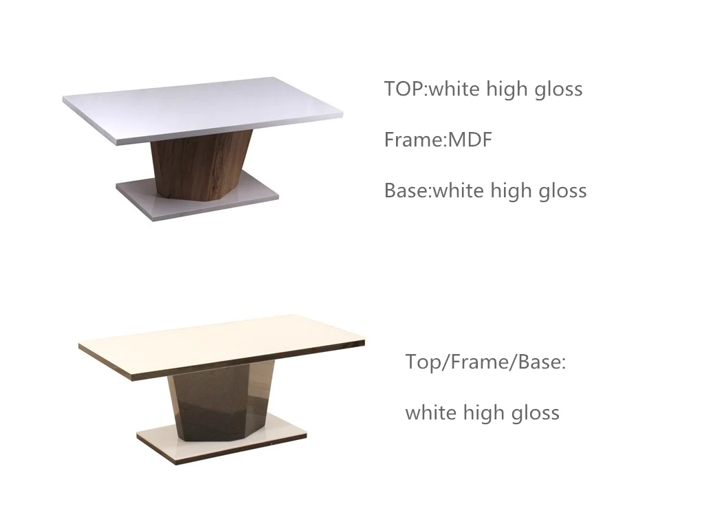 Cheap high quality Wooden MDF High Gloss Painting Center Coffee Table Design