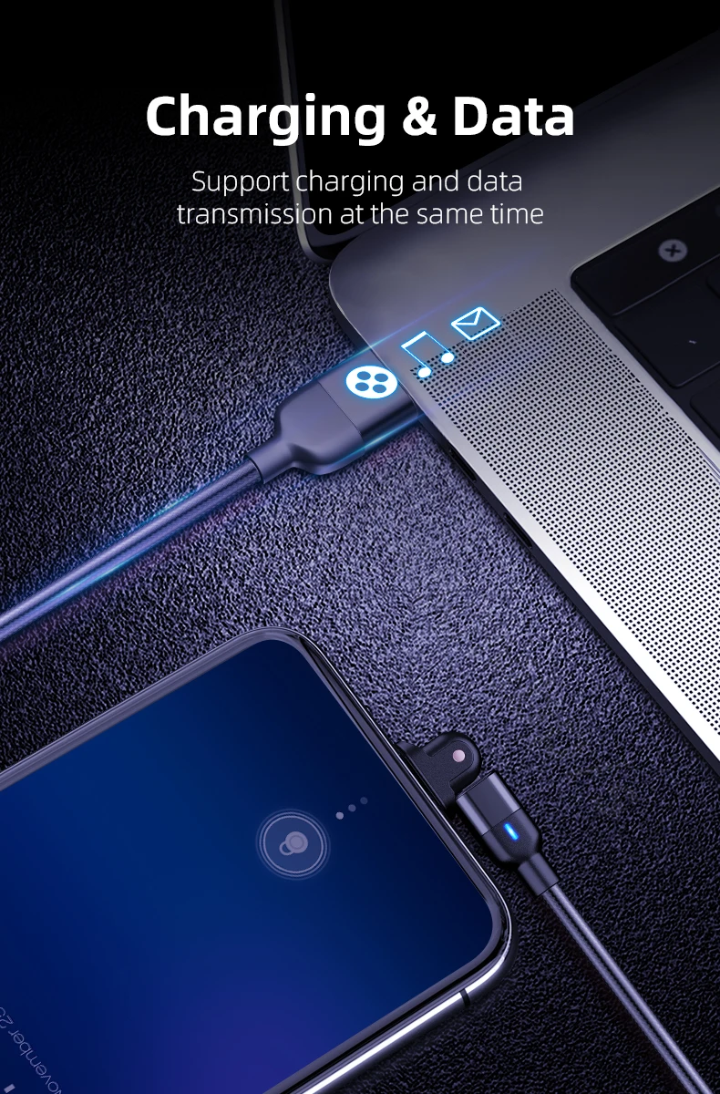 Cheap Price 180 Degree Bending Micro USB Cable for Android Phone Accessories Fast Charging Data Cable - ANKUX.COM