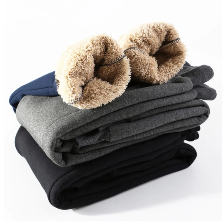 

Pants men's Cold winter warm trousers feather men's clothing sheep wool velvet casual pant fat large size xxxL Russia jogging
