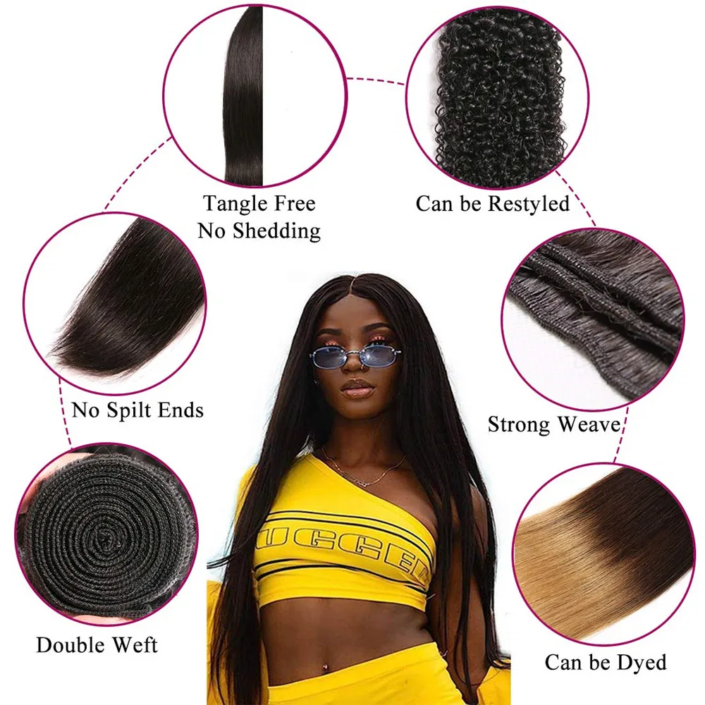 Wholesale Brazilian Hair Straight Bundles 100% Unprocessed Virgin Straight Human Hair Bundles Weave Extensions