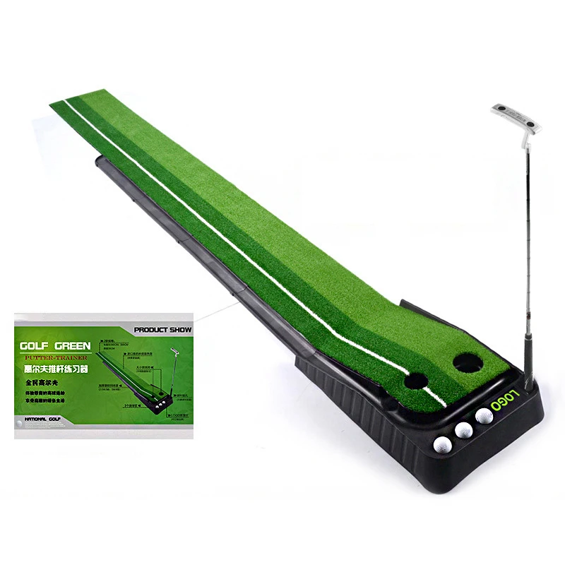 

Golf Trainer Practice Mat Channel Indoor Golf Putting Green Mat, Green / customized