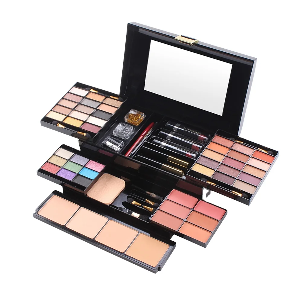 

55 Colors Waterproof Blush Highlight Powder Eye Shadow Set In Bulk Wholesale Private Label Makeup