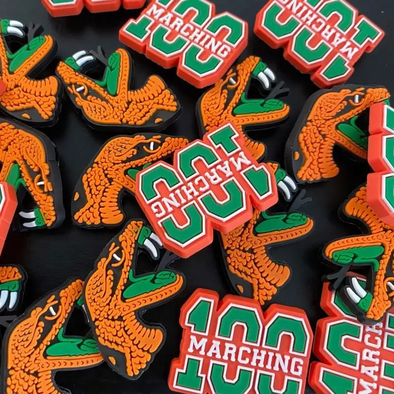 

Florida A&M University Rattlers Croc Shoe Charm HBCU FAMU Hip Hop Shoe Charms Culture Charms, Pantone color is available