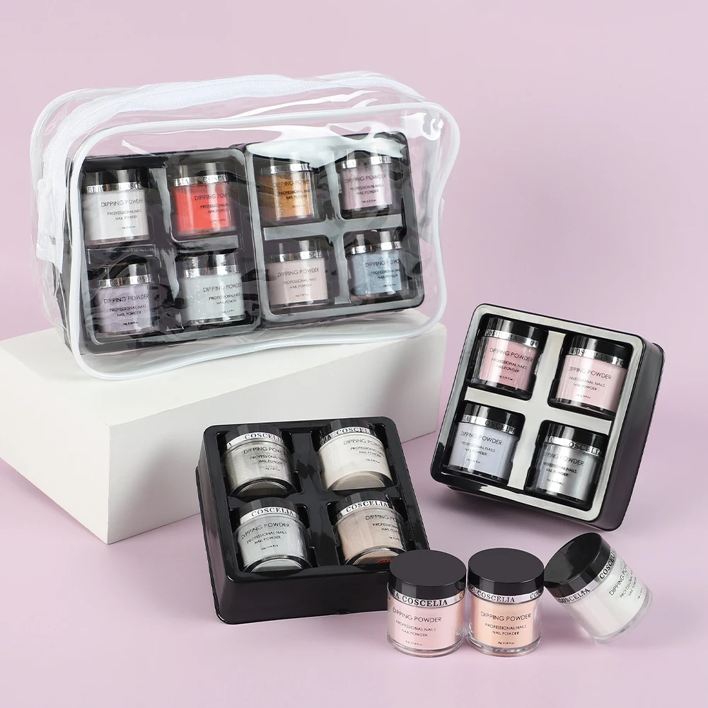 

COSCELIA Acrylic Nail Kit Dipping Powder High Quality Dipping System, 10 colors