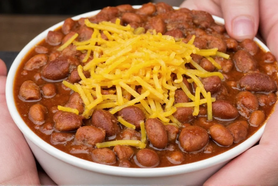 Close-up of simmering chili in a pot