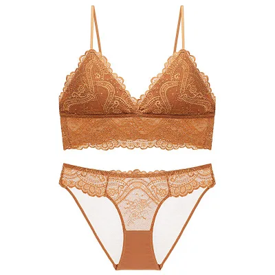 

B52842A Mature women fashion new sexy lace pure color panty bra sets, Black/pink/red/yellow